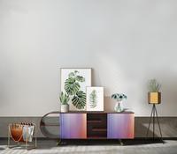 Designer custom - made solid wood TV cabinet