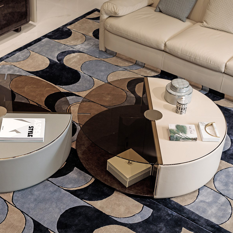 Italian light luxury post - modern simple minimalist round custom tea table HS-CJ-8201